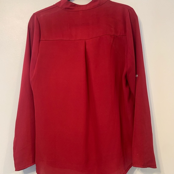 Red blouse with chest pocket - Picture 3 of 3